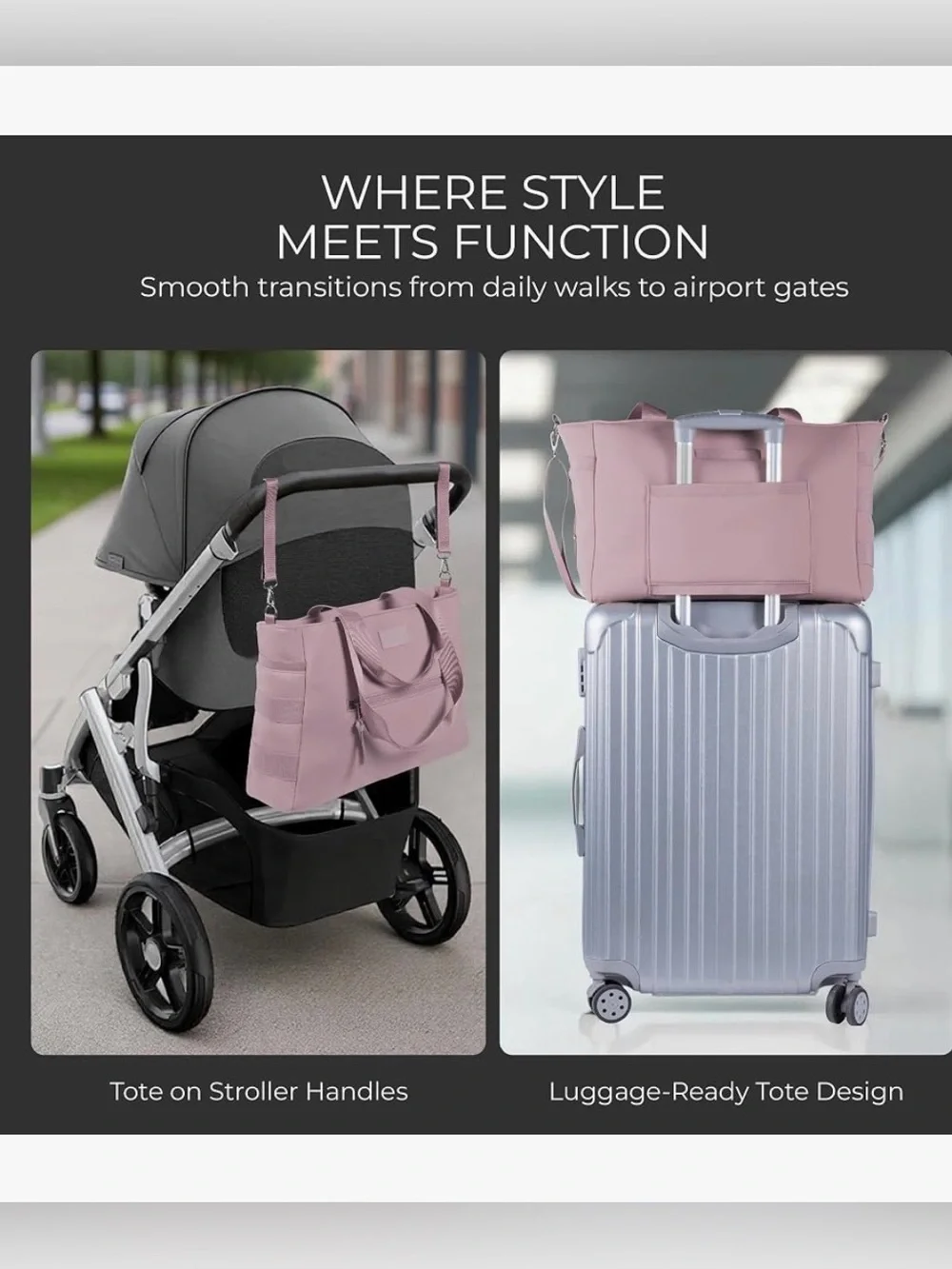 Stylish Neoprene Baby Diaper Tote Bag with Changing Pad
